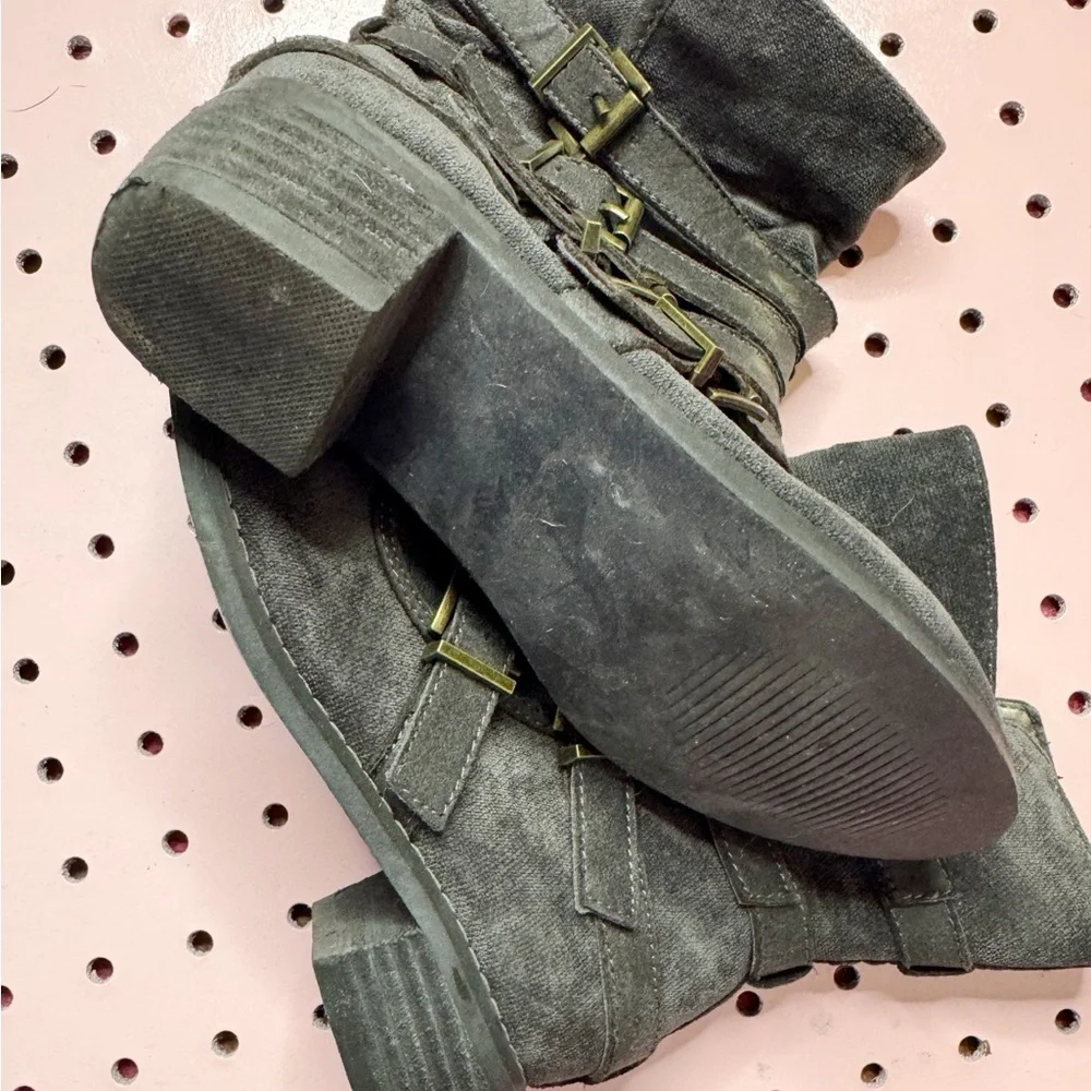 Joyfolie Boots. Size 12. Great Condition. Distressed Look. Buckles. Boho